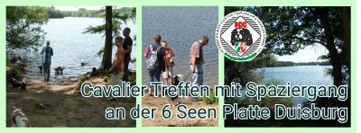 Cavalier-Treffen mit Spaziergang an der 6-Seen-Platte Duisburg am 3.7.2022